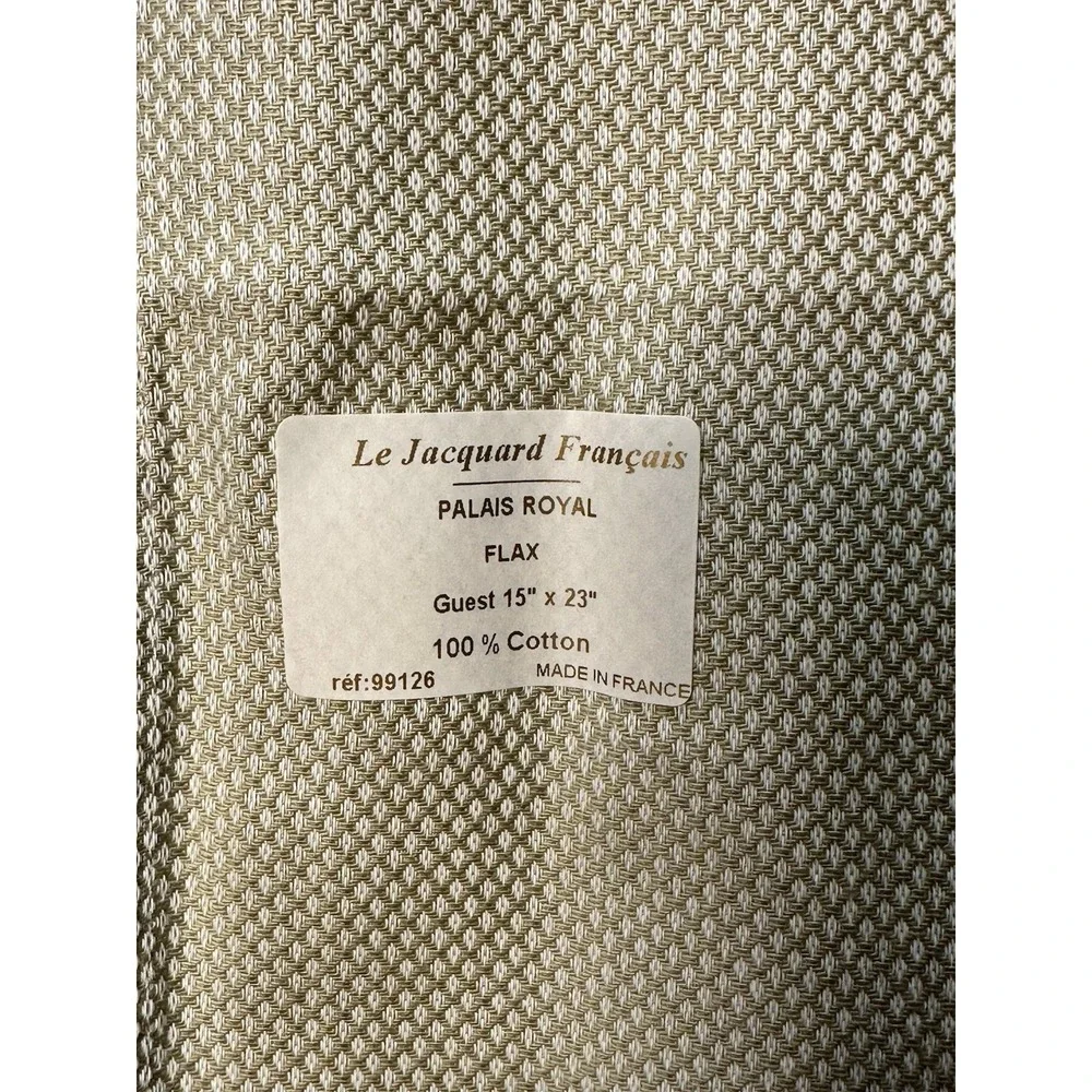 Le Jacquard Francais‎ GUEST HAND TOWEL  Classic Pattern FLAX 15
